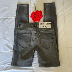 BLK DNM high waist skinny jeans in collier black